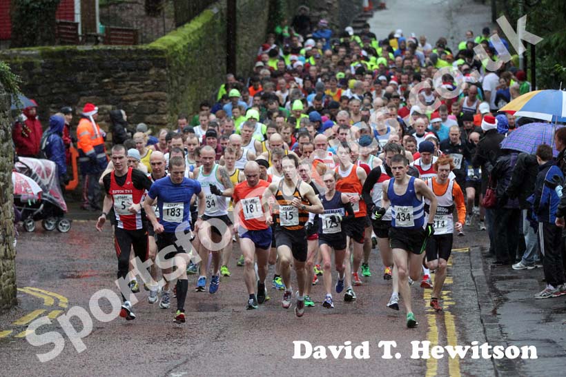 Start of the The Ronnie Walker Saltwell 10k Road Race.